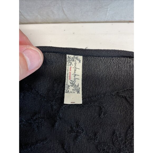 Free People Summer Lover Bodysuit Embroidered‎ Dolman intimately V Neck MED Goth - Picture 8 of 12
